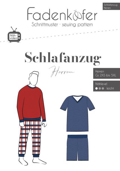 Fadenkäfer Papierschnittmuster Schlafanzug Herren